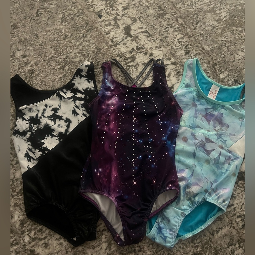 Bundle of girls gymnastics leotards